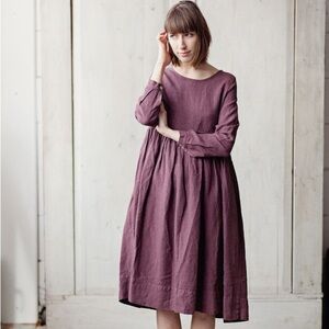 Son De Flor Smock Dress in Purple